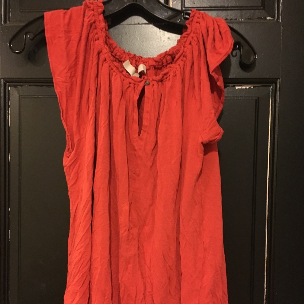 Orange Off-Shoulder Shirt